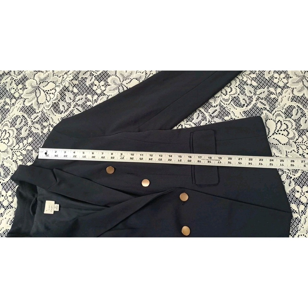 A New Day Double Breasted Blazer Size 12 Federal Blue Goldtone Buttons Lined NWT - Picture 7 of 11